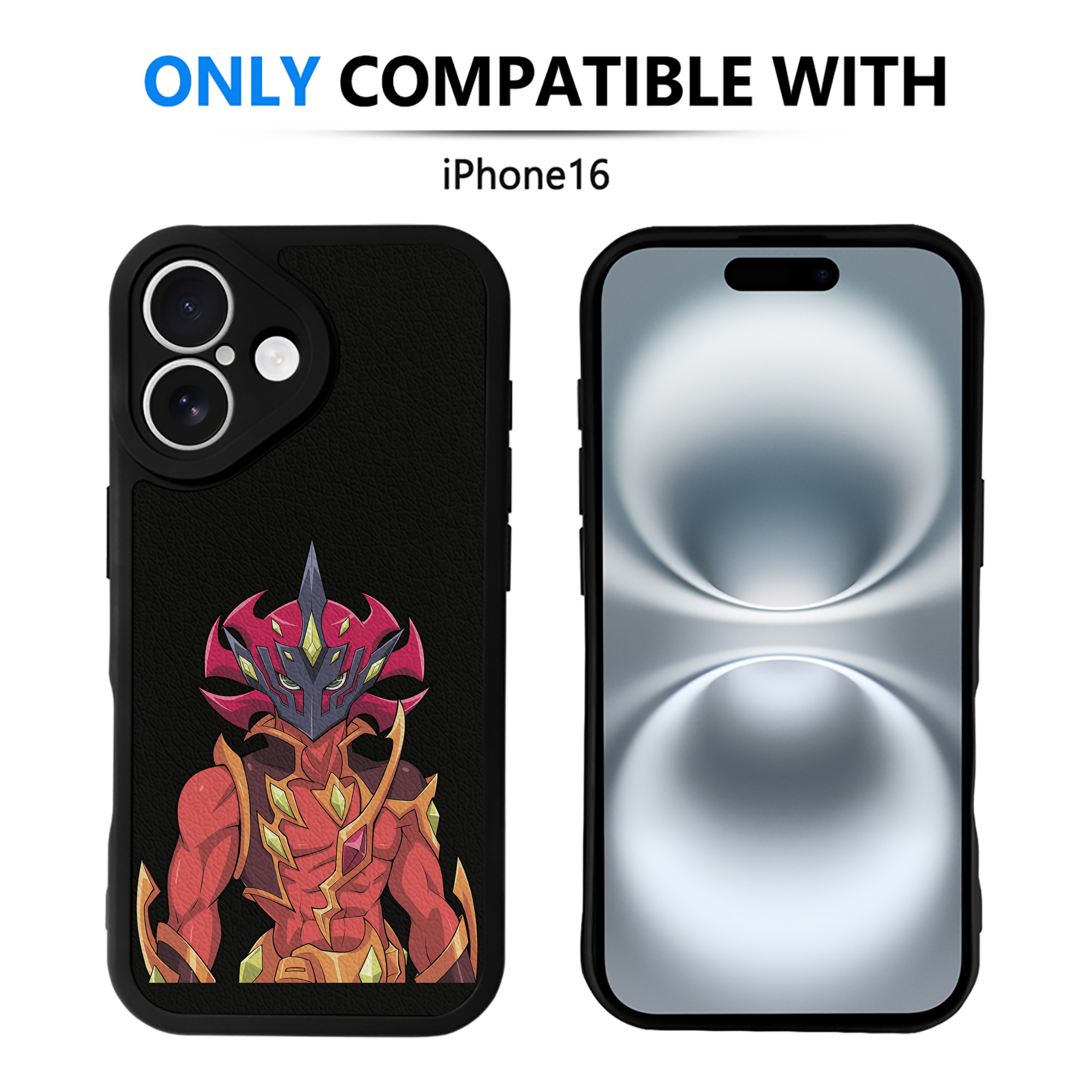 （画像用） 遊☆戯☆王 Yu-Gi-Oh! 【iPhone 16シリーズ対応】シリコンスマホケース（レザー調） 材質：シリコン